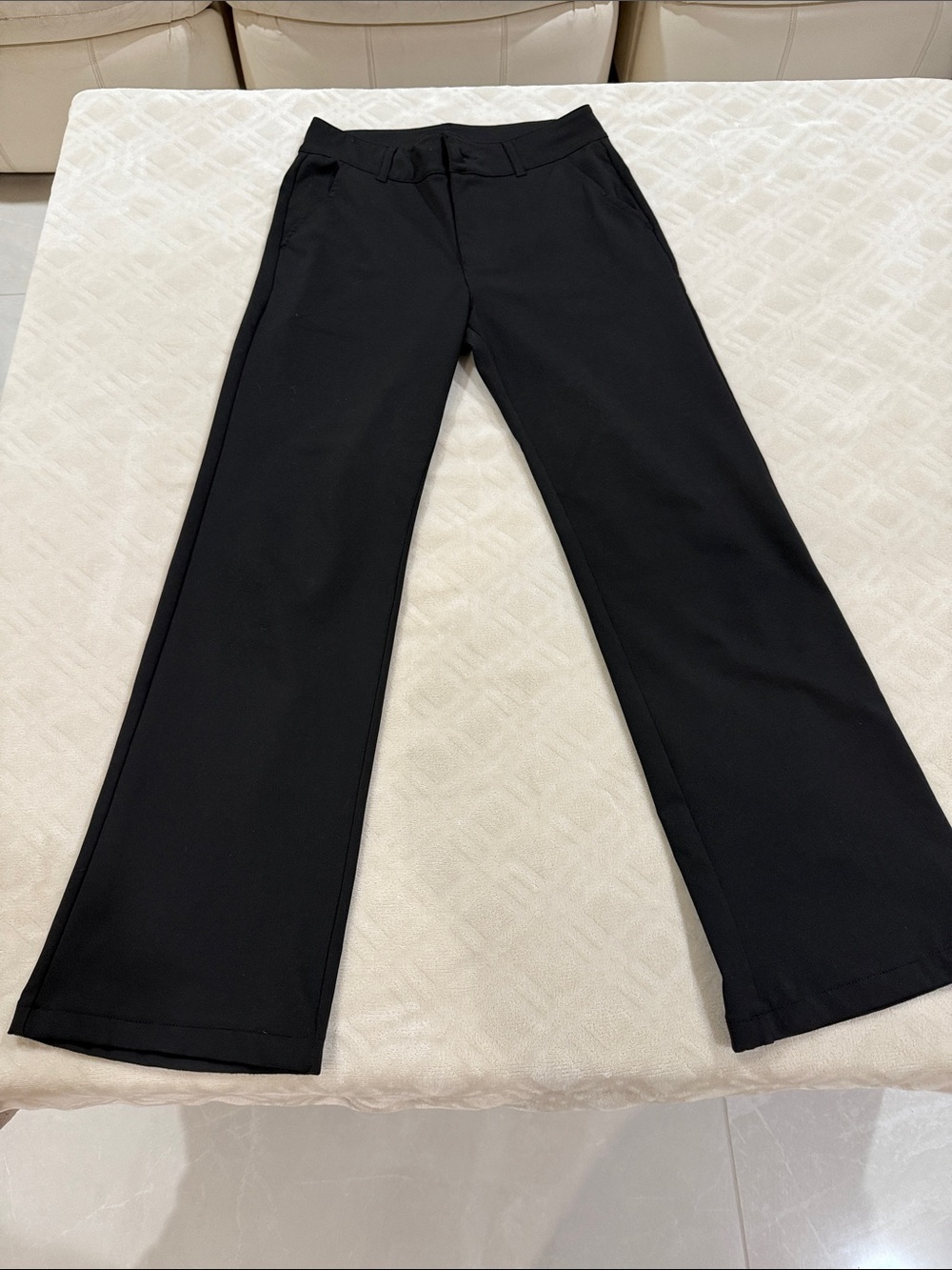 Black soft trouser pants - Classic Straight Fit size small